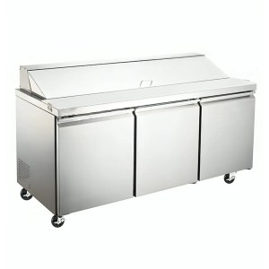 Mesa Refrigerada Para Ensaladas 3 Puertas 19 Pies 178 Cm ICEHAUS ME-3P-SS-01