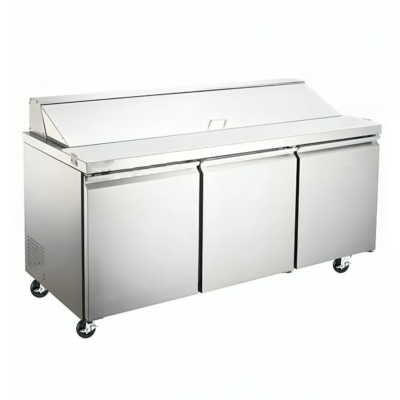 Mesa Refrigerada Para Ensaladas 3 Puertas 20 Insertos 178 Cm ICEHAUS ME-3P-SS-01