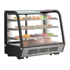Vitrina refrigerada cristal curvo con 4 niveles de exhibición 88 cm Migsa CW-195R