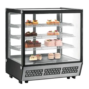 Vitrina refrigerada cristal recto con 4 niveles de exhibición 88 cm Migsa CW-195