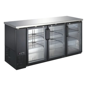Refrigerador Industrial Contra Barra 19 Pies 3 Puertas Cristal INTERNATIONAL INT/BBC-3PV-AI