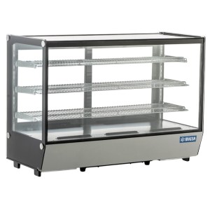 Vitrina refrigerada cristal recto con 4 niveles de exhibición 120 cm Migsa CW-235