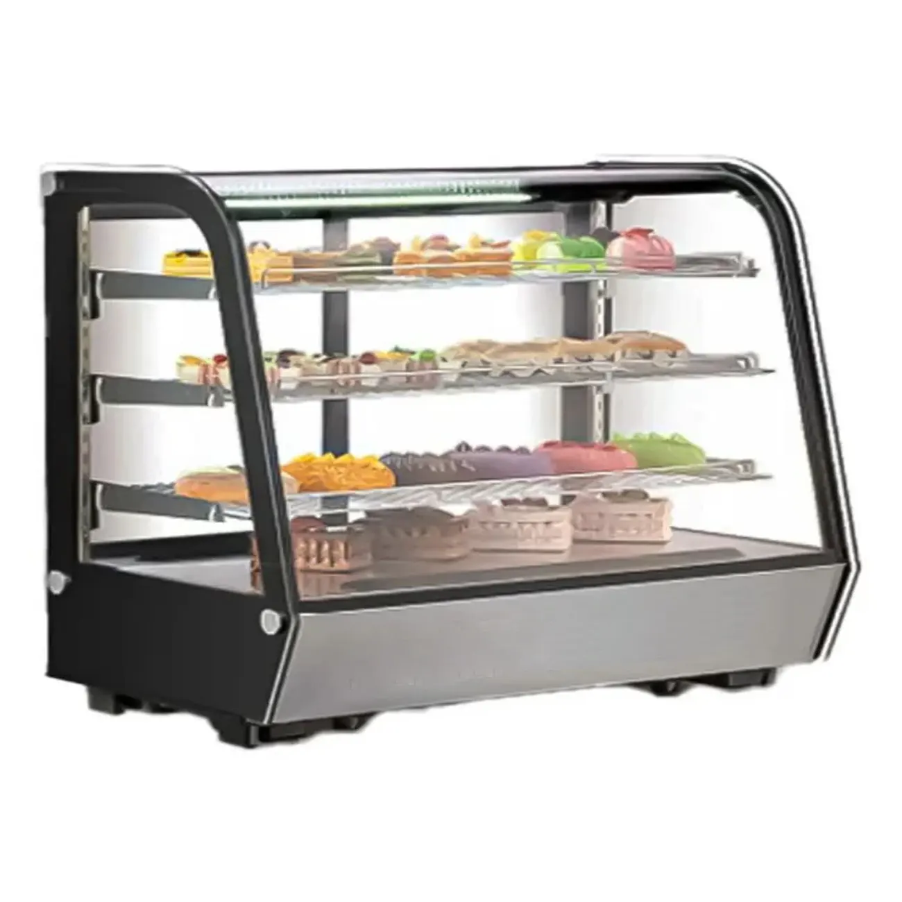 Vitrina refrigerada cristal curvo con 4 niveles de exhibición 150 cm Migsa CW-295R