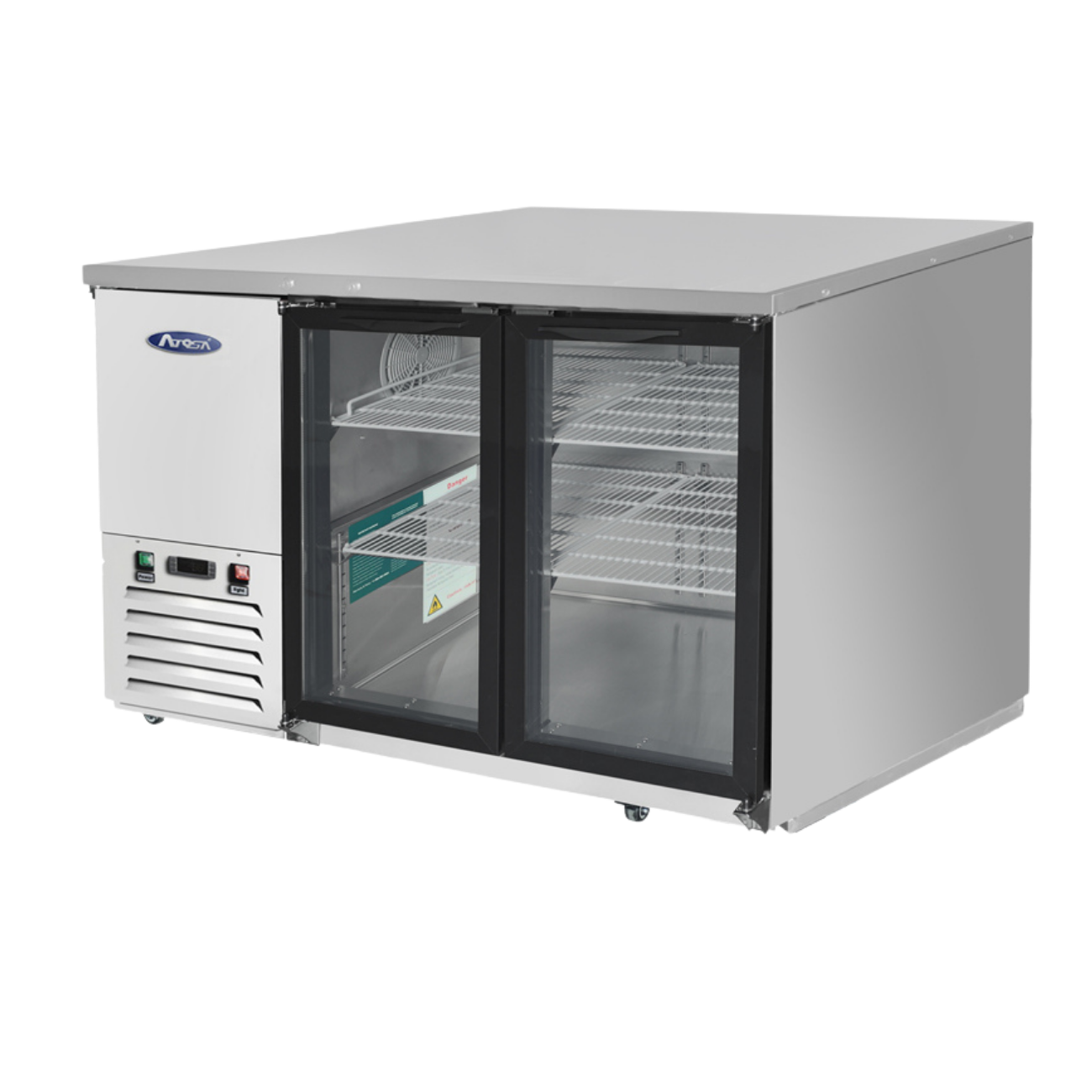 Refrigerador Contra Barra 2 Puertas Cristal 121 CM 115V ATOSA MBB48GGR - Imagen 4