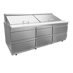 Mesa Refrigerada De Preparacion Mega Top 30 Insertos 6 Cajones Premium Line Asber APTM-72-30-D6 P HC (4 SEMANAS)