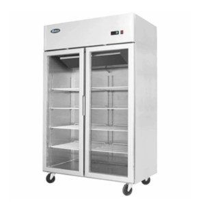 Refrigerador Industrial 2 Puertas de Vidrio Acero Inoxidable 43 Pies ATOSA MCF8605GR