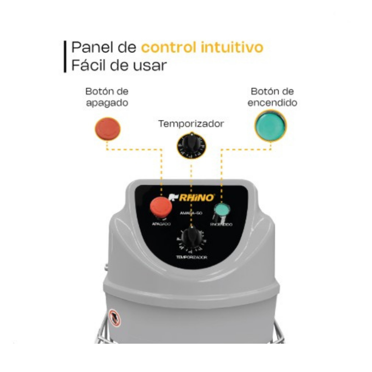 Amasadora Industrial 50 Litros 3000 Watts RHINO AMASA-50 - Imagen 4