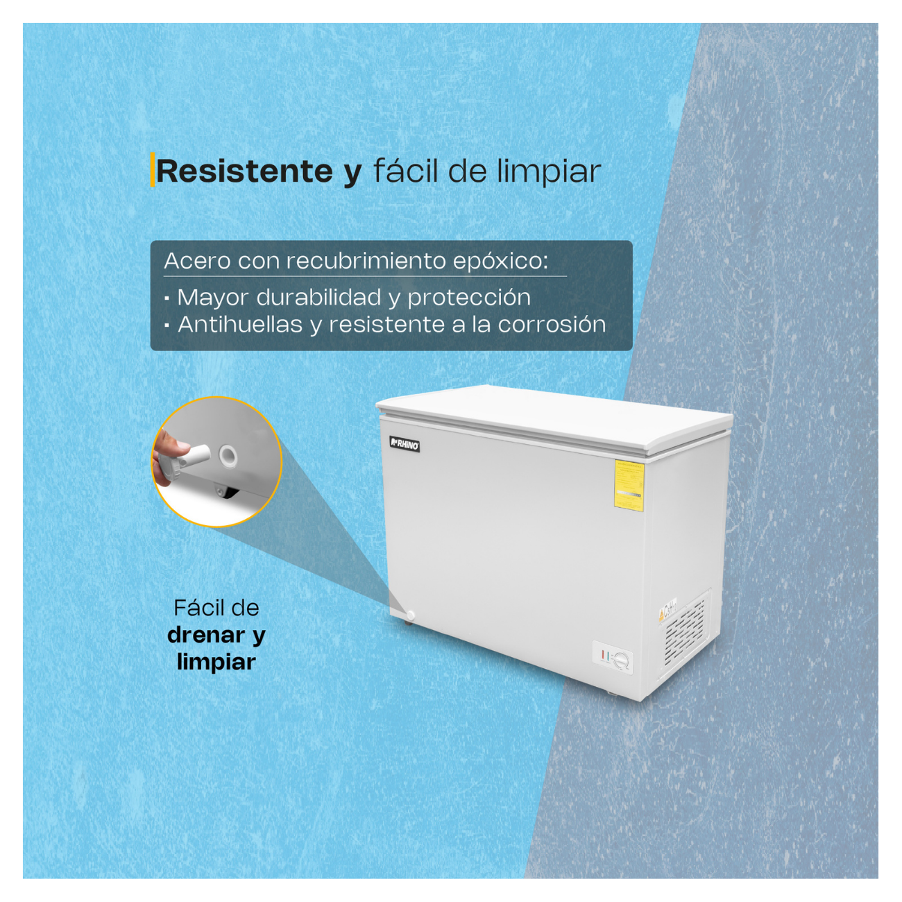 Congelador Tapa Cofre 10 Pies RHINO CONGECO-10 - Imagen 6