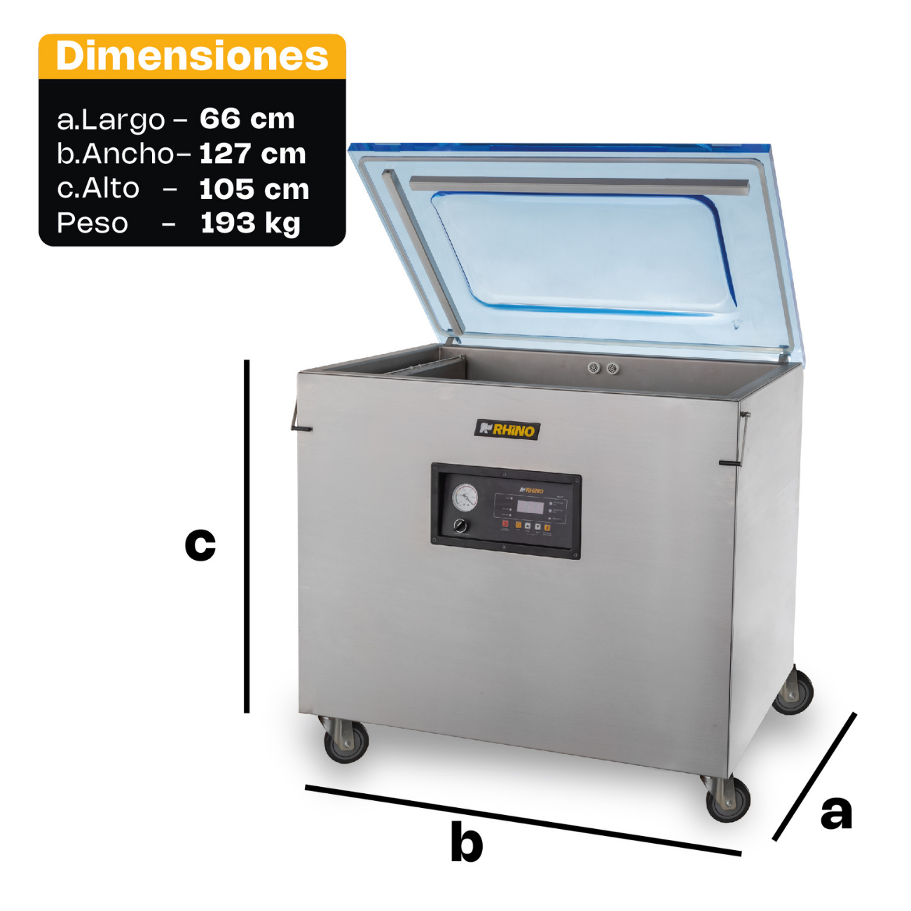 Empacadora Al Vacio Barra De Sellado 57 Y 79 Cm RHINO EVAC-40X - Imagen 6