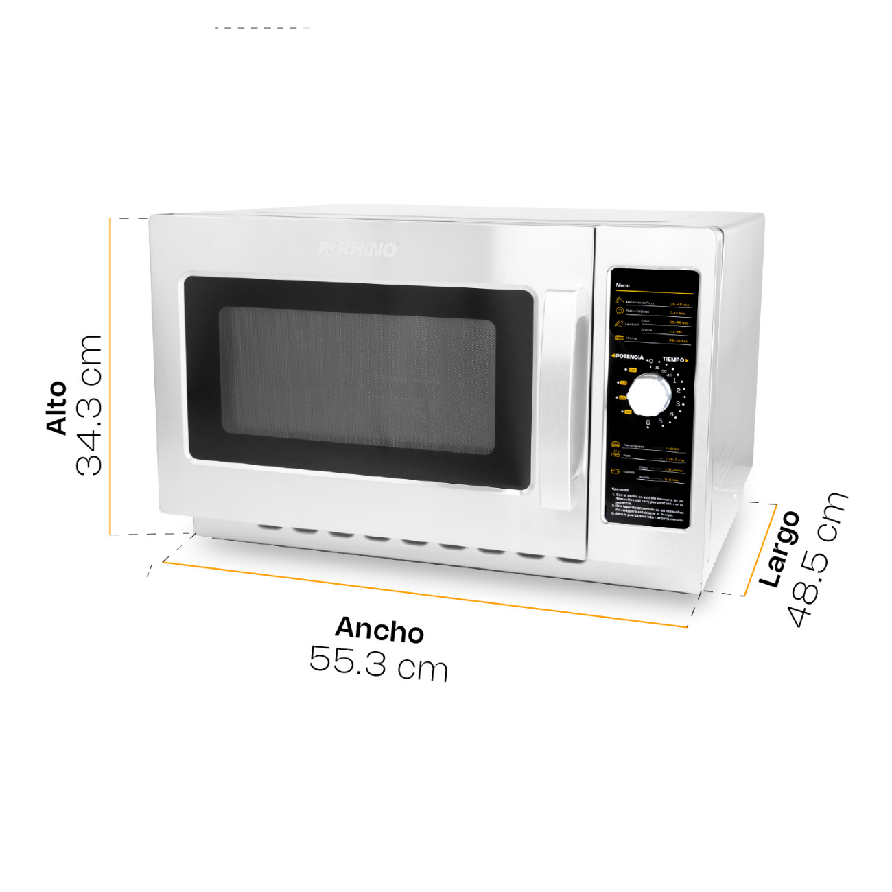 Horno De Microondas Industrial Analogo Perilla 1.2 Pies 34L 1000 W RHINO HOMIC-12A - Imagen 3