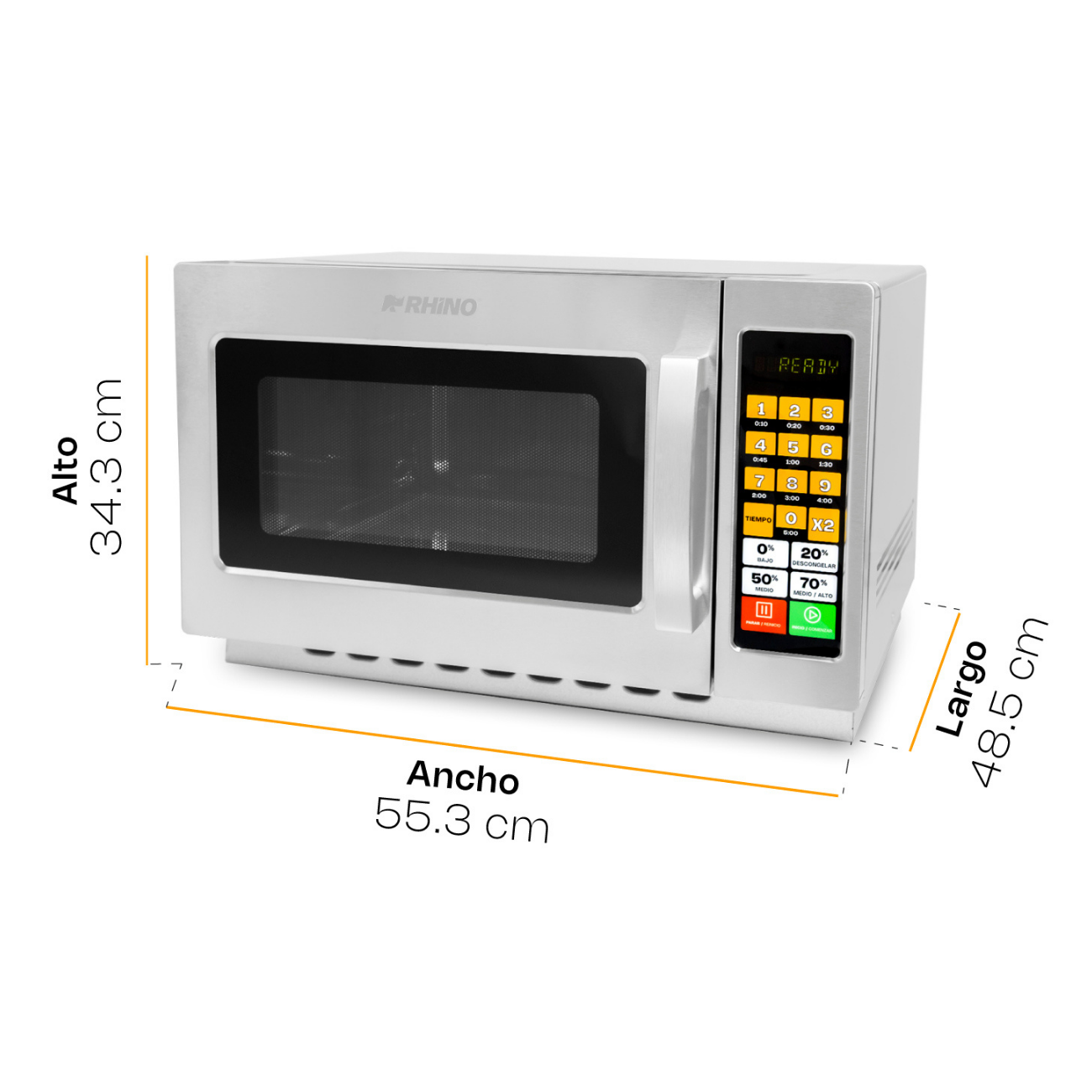 Horno De Microondas Industrial 1.2 Pies 1000 W RHINO HOMIC-12D - Imagen 3
