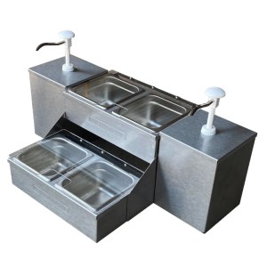 Surtidor de Catsup Liquidos y 4 Depositos Para Verduras INTERNATIONAL SC-4