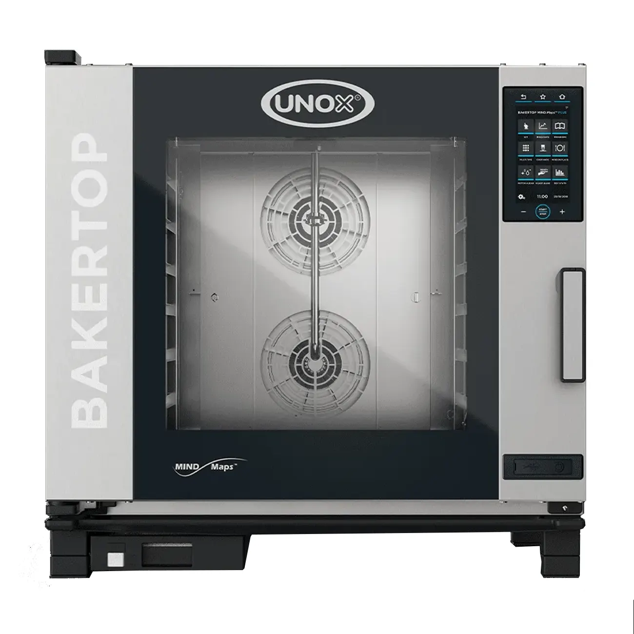 Horno Electrico Panadero BAKERTOP MIND.Maps™ PLUS COUNTERTOP 5 Charolas 65x45 Cm 220v/3f UNOX XEBC-06FS-EPRM-AL