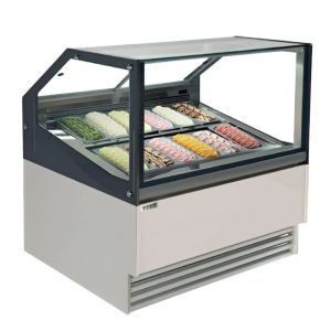 Vitrina Expositora de Gelato 12 Insertos 160cm 220v TEKNIKITCHEN TKN12GS