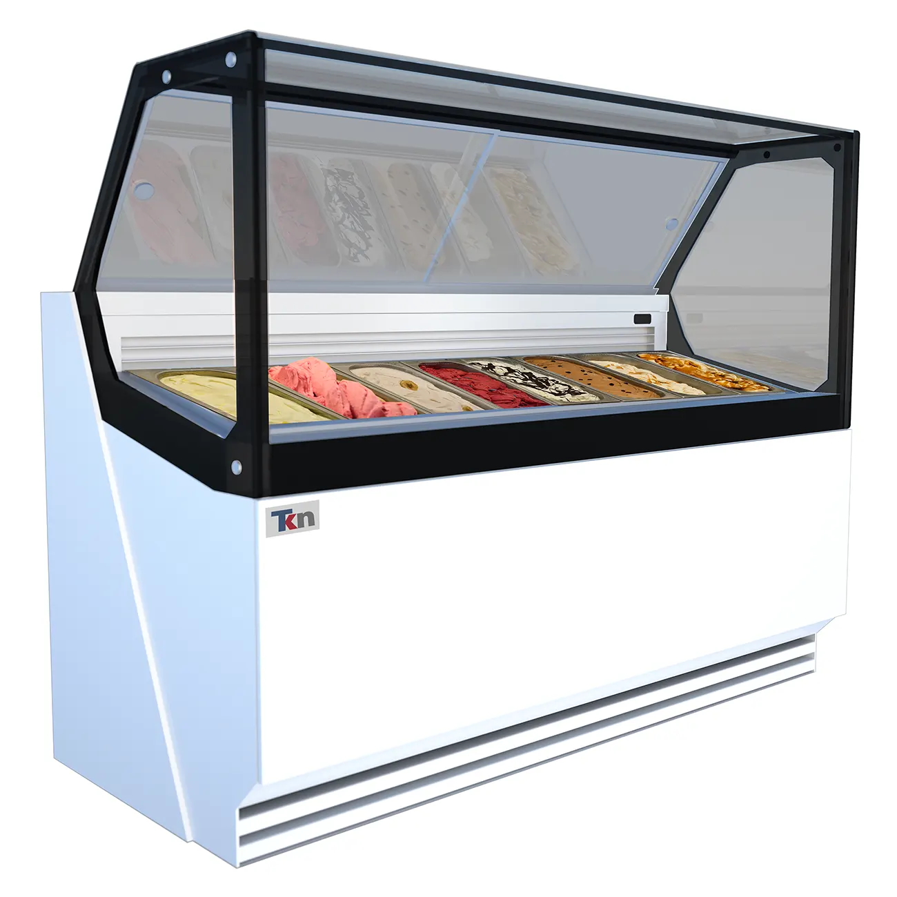 Vitrina Expositora de Gelato 8 Insertos 160cm 110v TEKNIKITCHEN TKN8GS - Imagen 3
