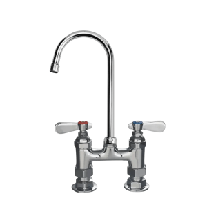 Llave Mezcladora a Cubierta de 4" + Cuello de Ganso de 10" TKN TKNM4C+TKN10SG