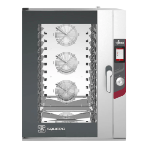 Horno Convección Eléctrico Vapor Control Digital Autolavado 10 Charolas 60x40 Cm 220v VENIX Squero SQ10TCC