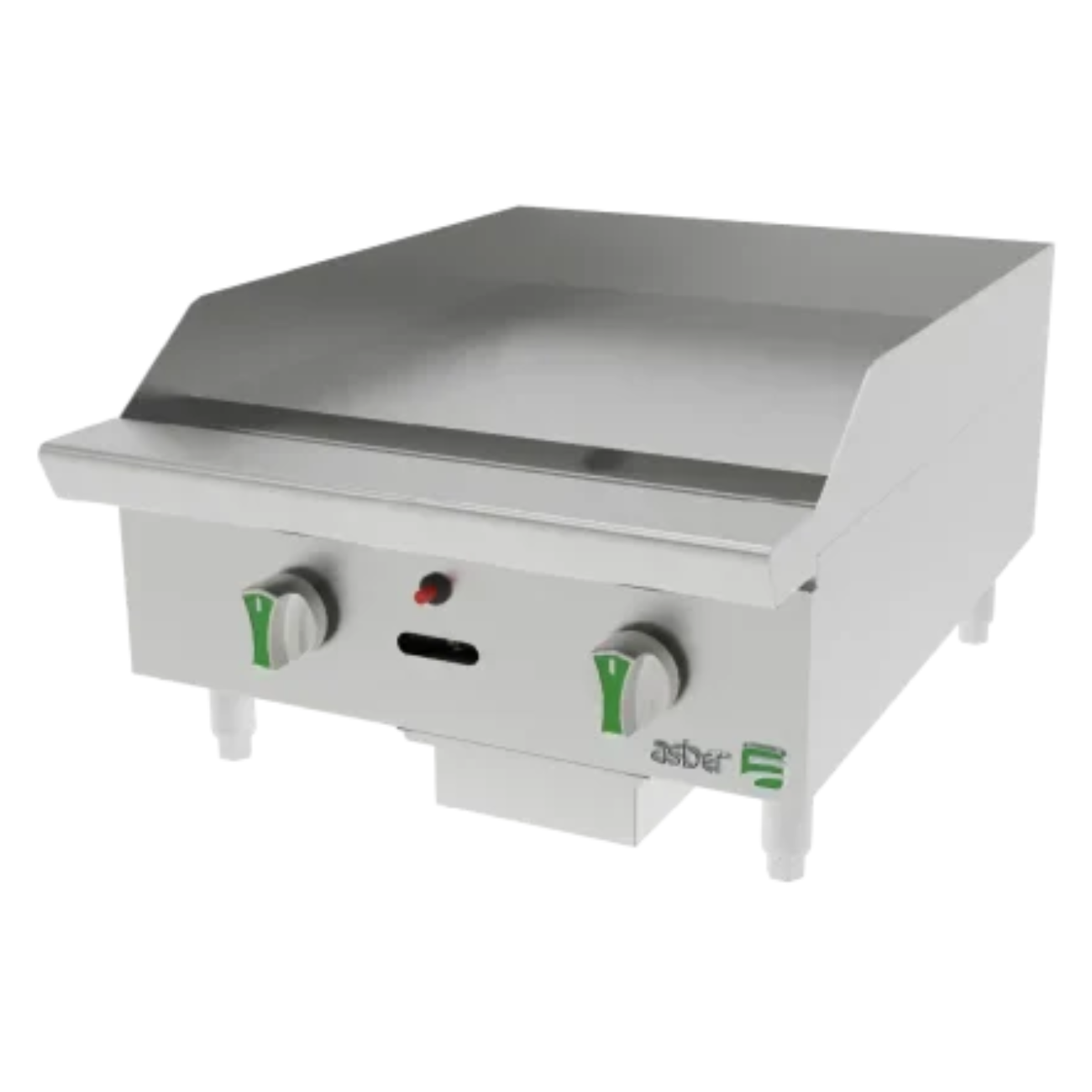 Plancha A Gas Encendido Electronico 2 Quemadores 61 Cm ASBER Emerald Line AETG 24 EM