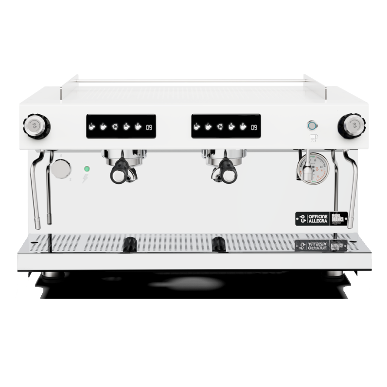 Cafetera Industrial Automática 2 Grupos 11.5 Litros Vaso Alto Modo Contador Digital 4000w 220v OFFICINE ALLEGRA DINAMICA 2G
